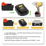 Battery Adapter Converter For Milwaukee To For Dewalt Battery?For Milwaukee M18 18V Lithium Battery Convert To For Dewalt 18V 20V Lithium Batteries, Converter For Dewalt 18V-20V Cordless Power Tools