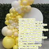 Yellow Balloon Arch Garland Kit-White Balloon 122Pcs For Graduation,Birthday,Easter,Baby Shower,Christmas,Fiesta Party Decoration.