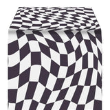 Black & White Alice in Wonderland Table Cover, Disposable for Tea Party & Showers