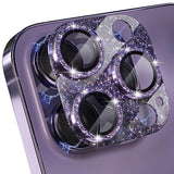 iPhone 14 Pro/Pro Max Camera Lens Protector Bling 9H Tempered Glass Purple