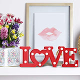 Valentines Day Decoration - Love Marquee Letters - Love Light Up Sign - Romantic Lighted Letters For Wedding & Home - Red