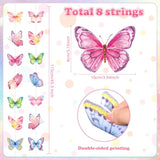 8 Pcs Butterfly Birthday Garland Decoration Spring Butterfly Paper Garland Banners Hanging Decor For Home Wedding Bachelor Spring Birthday Party Supplies