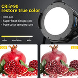 Stage Lights, 200W Cob Led Stage Spotlights, Warm & Cold White Led Par Light, Dmx/Master-Slave Lights’, Spotlight/Fresnel Lighting For Church, Wedding, Theater, Photo Studio