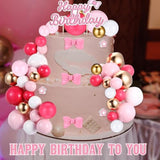 61pcs Cartoon Cat Cake Toppers — Pink Birthday & Baby Shower Party Decor