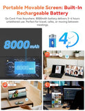 15.6 Wireless Portable Monitor Battery-Powered, Support Airplay Miracast, 1080P Ips Monitor Usb-C Hdmi External Display, 2Nd Screen For Laptop Macbook Pc Phone Tablet, W/Built-In Battery(4- 5H)