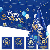 3pcs Navy Blue Starry Tablecloths, Birthday Party Covers for Kids & Baby Shower