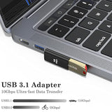90 Degree Usb 3.1 Adapter (2 Pack), Right And Left Angle Usb A Male To Female