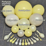 Yellow Balloon Arch Kit Double Stuffed Light Yellow White for Baby Shower Birthday