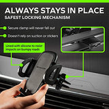 Air Vent Car Phone Mount Holder - Locking Cell Phone Car Mount Universal for Any Smartphone, iPhone, Android - Clip On Car Phone Holder for Dashboard