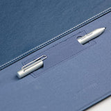 Happy Balls Laptop Sleeve Case 14inch with Stand Compatible with Microsoft Surface Laptop 5/4/3/2 13.5", MacBook Air/Pro 13.3", PU Leather Sleeve for 13-14" Notebook Computers(Dark Blue)