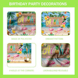 Hawaiian Luau Party Decorations Set – Tropical Summer Beach & Pool Party Supplies with Aloha Backdrop, Balloon Arch Kit, and Palm Tree Foil Balloons