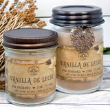 Scented Candle For Home By - Long Lasting Home Fragrance Or Essential Oils - Small Candles Gifts For Women - 8 Oz Vanilla De Leche Natural Soy Candles - Made In Usa