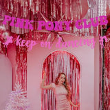 Pink Glitter Pony Club Party Banner Disco Cowgirl & Western Party Decor