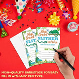 Reptile Amphibian Birthday Party Invitation, Lizard Themed Fill-In Invites For Men & Women, 20 Invitations With Envelopes (4" X 6"), Adults Snake Party Favors Decorations And Supplies -41