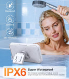 Shower Phone Holder Waterproof Phone Holder for Shower Wall Waterproof?Anti-Fog?480°Adjustable Retractable Bathroom Phone Holder Mount Stand Water