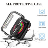 5-Pack Apple Watch 44mm Bling Case w Tempered Glass Sparkling Cover