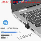 10Gbps Usb 3.1 To Usb C 90° Angle Adapter Usb A Male To Usb C Female L-Shaped
