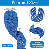 15 Yards 1.5" Wide Elastic Crochet Headband 7-Color Ribbon Crochet Str