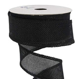 Teal Wired Ribbon 1.5 Inch Wired Edge Teal Blue Burlap Roll Teal Ribbo