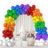164Pcs Rainbow Balloons - Arch Kit With 7 Assorted Colorful Sizes For Birthday Party, Baby Shower, Anniversary & Festival Decoration