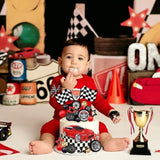 Racing Wheel Cake Topper 27Pcs Race Car Cake Toppers Tyre Cake Decorations Checkered Flag Car Cake Cupcake Decoration For Man Boy Kid Racing Car Theme Birthday Supplies