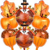 Thanksgiving Balloons Fall Leaf Pine Cone Pumpkin Turkey Party Decorations