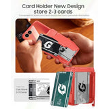For Samsung Galaxy Z Flip 7 Case Wallet Rfid Card Holder&Hinge Protection&Hd Screen Protector, Full Body Shockproof Cover For Galaxy Z Flip 7(Coral Red)