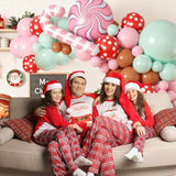 Christmas Balloon Garland Kit with Gingerbread Man and Pastel Balloons