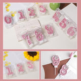 Birthday Number Candles,Pink Crown Birthday Candles For Cake,Glitter Number 5 Candle Cake Topper With Sequins For Girls,Women, Anniversary Celebrations Supplies (Pink 5)