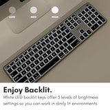 Backlit Bluetooth Keyboard For Mac - Compatible Apple Keyboard Wireless - Multi-Device For Macbook Pro/Air, Imac, Imac Pro, Mac Mini/Pro