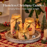 Christmas Centerpieces For Tables, Table Decor With Mason Jar, Flowers, Christmas Winter Table Decorations Centerpieces, Xmas Holiday Center Pieces For Tables, Kitchen, Room, Dining Decor