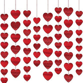 90 Hearts Valentines Day Heart Banner Decorations Felt Red Heart Shape