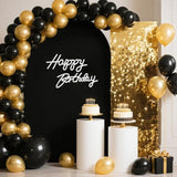 White Felt Happy Birthday Sign for Arch & Balloon Backdrop Decorations