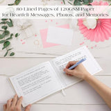 Elegant Wedding Guest Book With Gold Foiled Cover And Lined Pages 7”X 9” Wedding Guestbook For Wedding Reception, Birthday, Baby Shower, Bridal Shower And Special Events