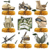 Army Party Decorations Centerpieces, 3D Tank Honeycomb, Military Table Decorations, Army Birthday Party Decorations For Baby Shower Camo Birthday Party