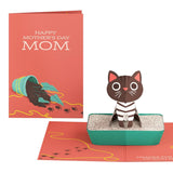 Mother'S Day Pop-Up Card For Her - 3D Greeting Cards For Mom, Wife, Women - Thanks For Putting Up With My Mess - 5" X 7" Card - Blank Notecard & Envelope Included