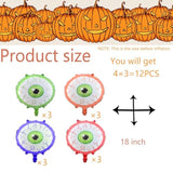 12-Piece Halloween Eyeball Balloon Set for Party Decorations