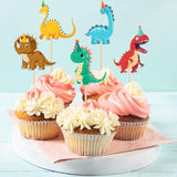 24pcs Dinosaur Cupcake Toppers Dino Picks Cake Decorations Birthday Party