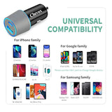 Dual Usb Car Charger Adapter, 20W Fast Charging For Iphone 16 Pro Max/Plus/15/14/13/12/11/Xs/Xr/8/Se 2020/Ipad 8Th/Pro/Air 4/Mini, Google Pixel, Samsung Cigarette Usb Charger