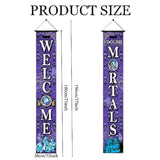 Haunted House Halloween Door Banner 71x12in Welcome Foolish Mortals Sign Party Decor