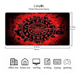 Viking Game Large Mousepad 31.5X11.8 Inches Nordic Mysterious Magic Norwegian Rune Totem Graphic Printed Mousepad For Office Computer Desk Decoration Bdxpmn266