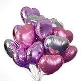30 Pcs Heart Balloons 18" Foil Love Balloons Mylar Balloons Silver Hea