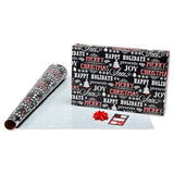 Christmas Wrapping Paper, Red And Black Buffalo Plaid Holiday Gift Wrap Set (120 Sq.Ft., 4 Rolls-30 In. X 12 Ft., 7 Adhesive Bows, 30 Gift Tag Stickers) Rustic, Snowflakes, Reindeer