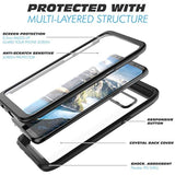 Samsung Galaxy S8 Case, Full Body Bumper Case Built-In Screen Protector Slim Clear Shock-Absorbing Dustproof Lightweight Cover Case For Samsung Galaxy S8 5.8 Inch