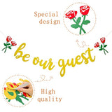 Be Our Guest Gold Sign Banner, Reception Banner For Beauty And The Bea