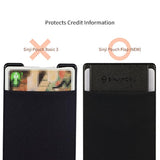 Secure Stretchy Fabric Phone Wallet, Stick-On Card Holder for iPhone & Android