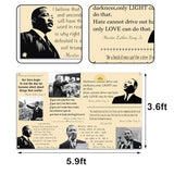 Martin Luther King Jr. Day Photo Booth Backdrop for Bulletin Board Decorations History Famous Quote MLK Day Decor Inspiration School Classroom Wall Decor (5.9×3.6ft)