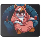Funny Dog On Sofa Computers Laptop Mouse Pad - Gaming 9.5 X 7.8 Inch Mouse Mat For Dog Owner Dog Mother Gifts