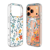 For Iphone 17 Pro Case, Compatible With Magsafe, Flower Design Clear Slim Soft Bumper, See-Through Protective Floral Cute Phone Cover For Iphone 17 Pro 6.3’’ 2025 Women Girls