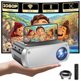 Projector With Wifi And Bluetooth, Mini Projector For Iphone Supports 1080P Synchronize Smartphone Screen By Wifi/Usb Cable For Home Entertainment Smartphone/Hdmi/Tv Stick(Wifi)